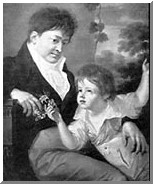 Karl Ferdinand Kellner mit seinem Sohn Georg Leonhard (um 1810).