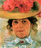 Luise Halbe (Frau mit Strohhut) Lovis Corinth, Auf Amerland, 1898