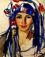 Selbstbildnis mit Schal 1909