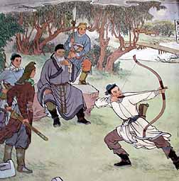 Yue Fei bei bungen (Wandmalerei in der Yue Fei Gedchnissttte in Hangzhou  