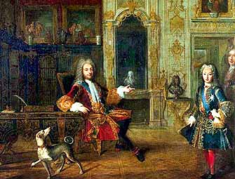mit dem Herzog Philipp von Orléans