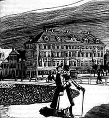 Teubners Geschftshaus am Augustusplatz in Leipzig